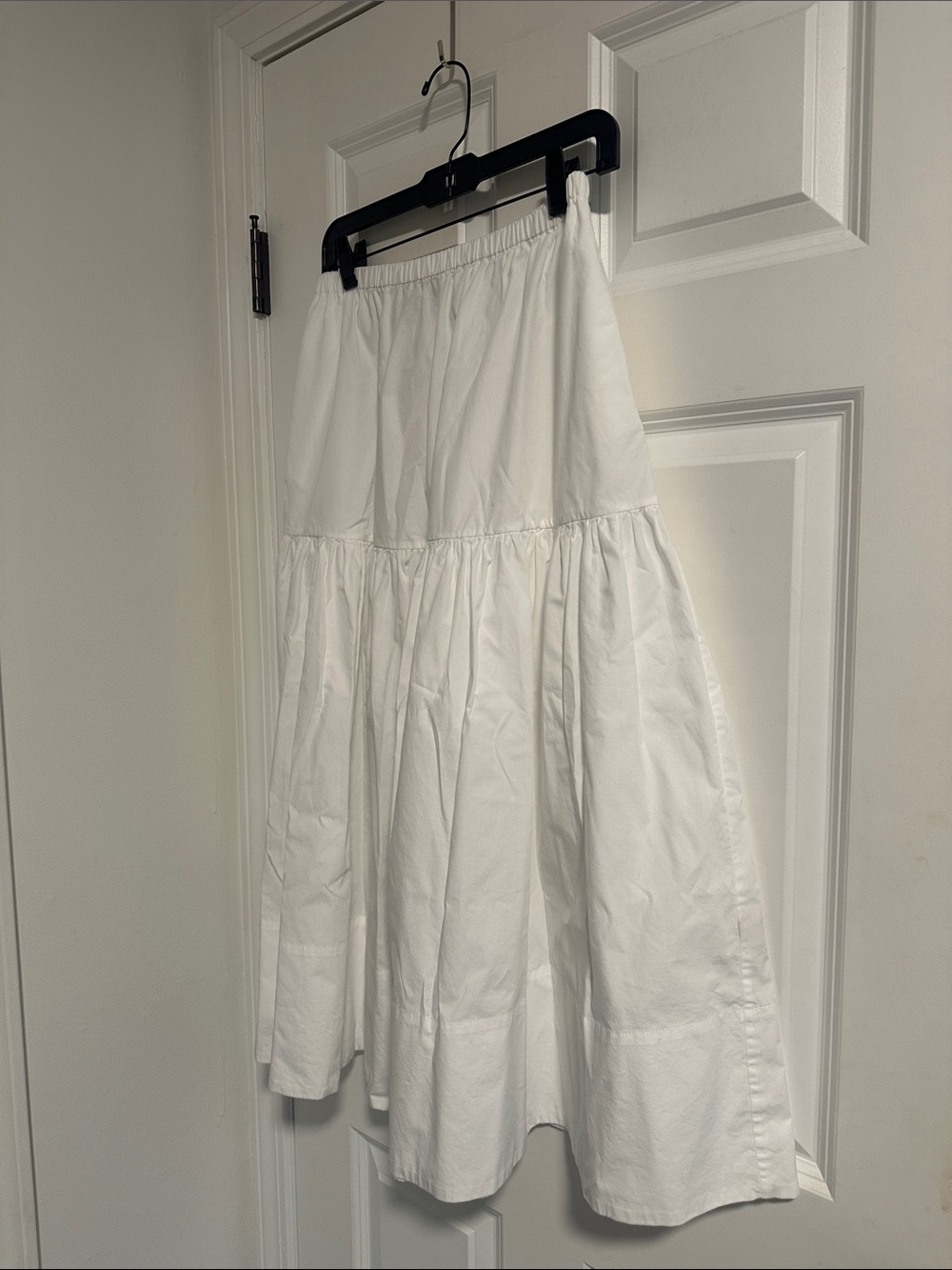 NWT Shaina Mote Gilot Cotton Maxi Skirt in Salt White Bright size M - Picture 4 of 11